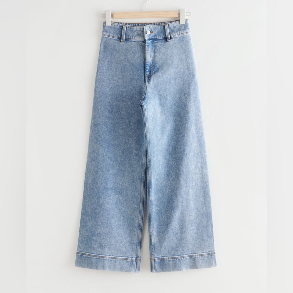 & other stories wide cropped denim jeans - Picture 3 of 7